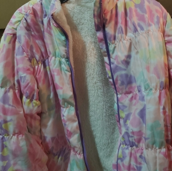 Ideology Girls Youth L/14 Rose Shadow Sherpa Lining Full Zip Jacket - Picture 3 of 3